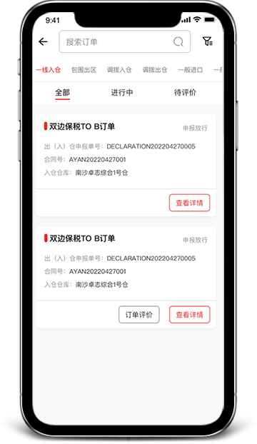 Visualization of customs clearance